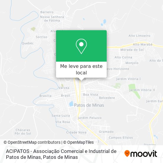 ACIPATOS - Associação Comercial e Industrial de Patos de Minas mapa