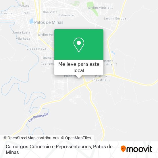 Camargos Comercio e Representacoes mapa