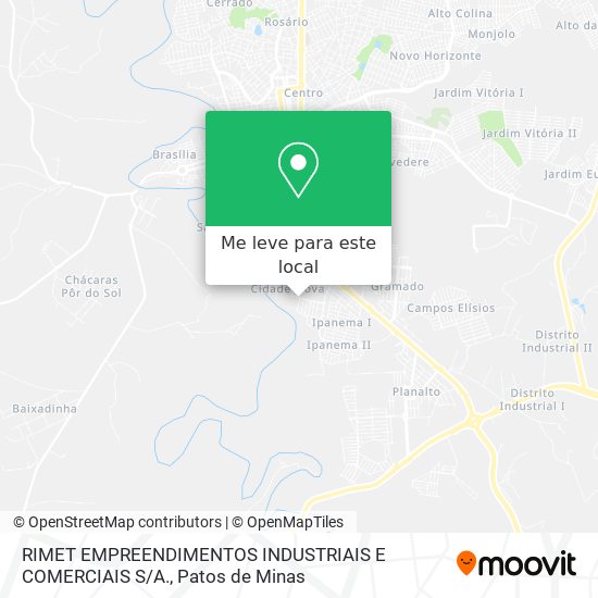 RIMET EMPREENDIMENTOS INDUSTRIAIS E COMERCIAIS S / A. mapa