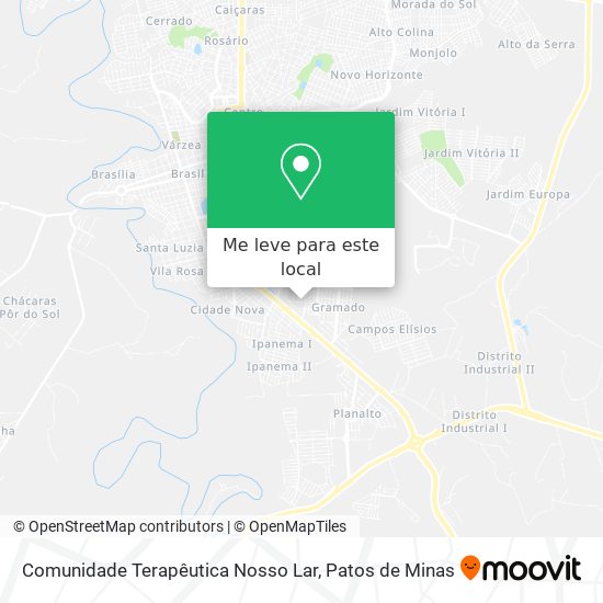 Comunidade Terapêutica Nosso Lar mapa