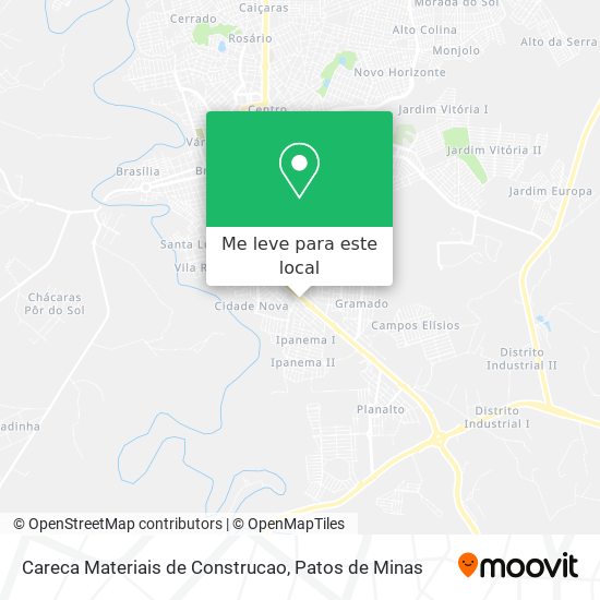 Careca Materiais de Construcao mapa
