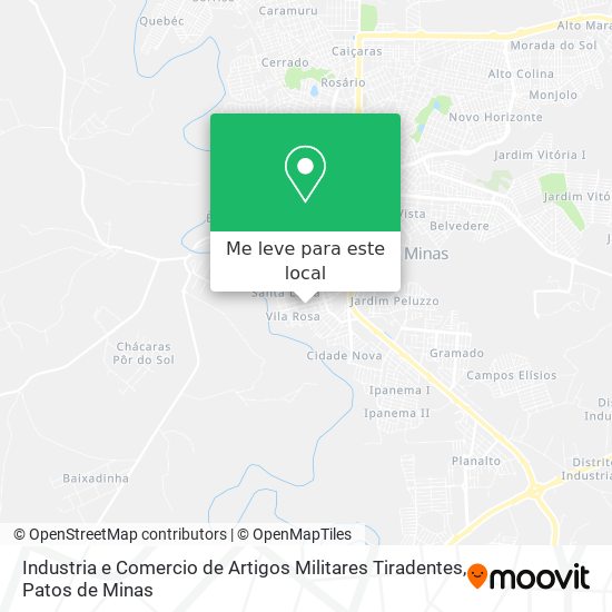 Industria e Comercio de Artigos Militares Tiradentes mapa