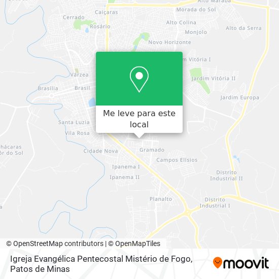 Igreja Evangélica Pentecostal Mistério de Fogo mapa