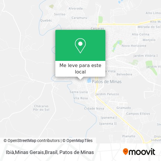 Ibià,Minas Gerais,Brasil mapa