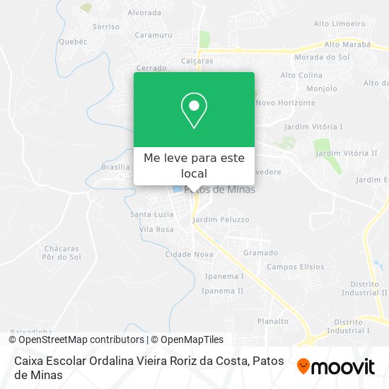 Caixa Escolar Ordalina Vieira Roriz da Costa mapa