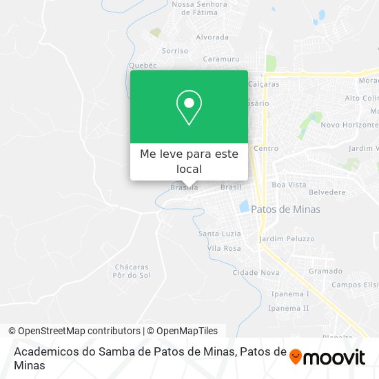 Academicos do Samba de Patos de Minas mapa