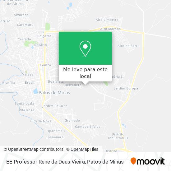 EE Professor Rene de Deus Vieira mapa