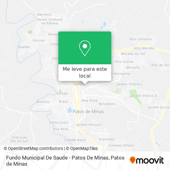 Fundo Municipal De Saude - Patos De Minas mapa