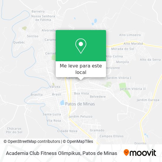 Academia Club Fitness Olimpikus mapa