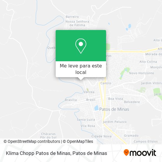 Klima Chopp Patos de Minas mapa