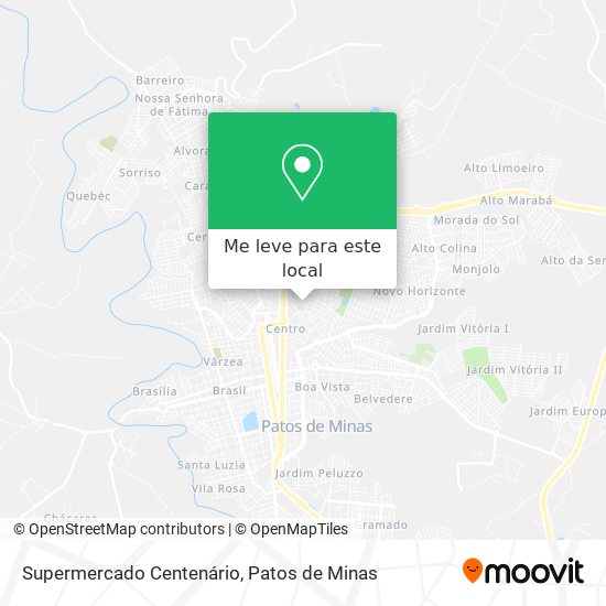 Supermercado Centenário mapa