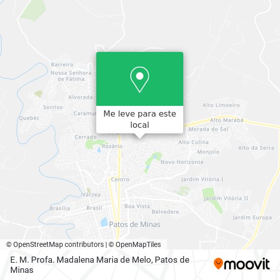 E. M. Profa. Madalena Maria de Melo mapa