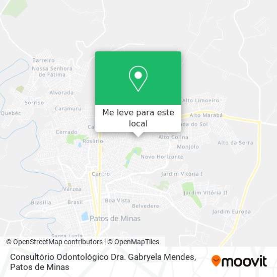 Consultório Odontológico Dra. Gabryela Mendes mapa