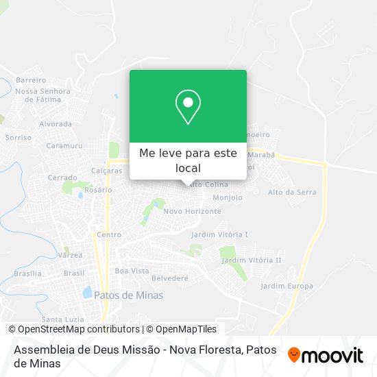 Assembleia de Deus Missão - Nova Floresta mapa