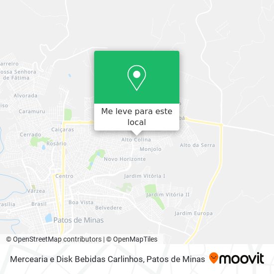Mercearia e Disk Bebidas Carlinhos mapa