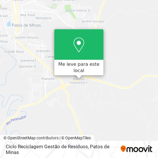 Ciclo Reciclagem Gestão de Resíduos mapa