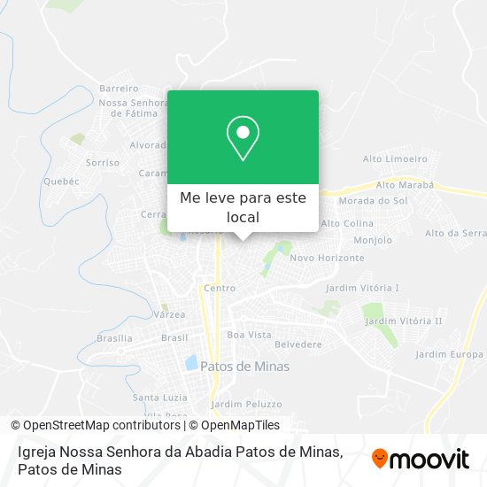 Igreja Nossa Senhora da Abadia Patos de Minas mapa