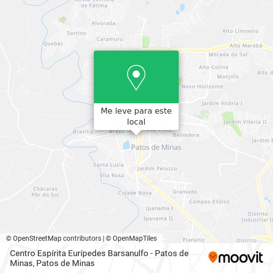 Centro Espírita Eurípedes Barsanulfo - Patos de Minas mapa