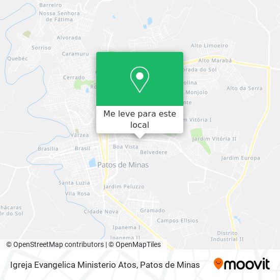 Igreja Evangelica Ministerio Atos mapa