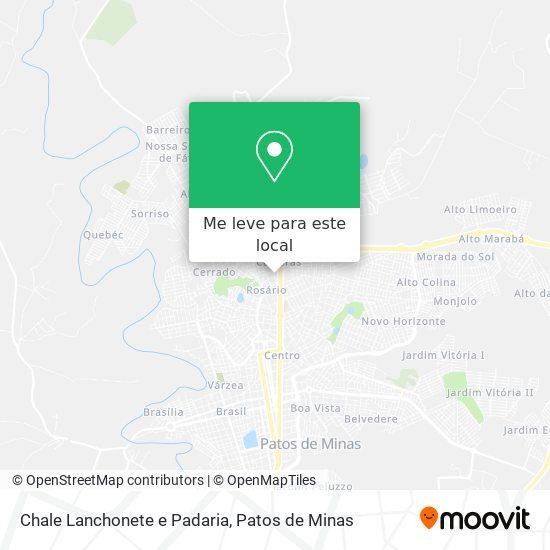 Chale Lanchonete e Padaria mapa