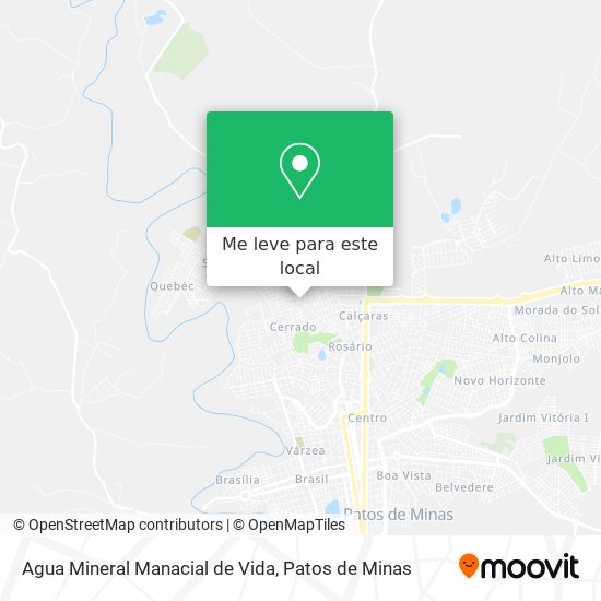 Agua Mineral Manacial de Vida mapa