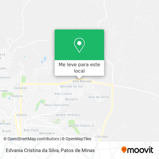 Edvania Cristina da Silva mapa