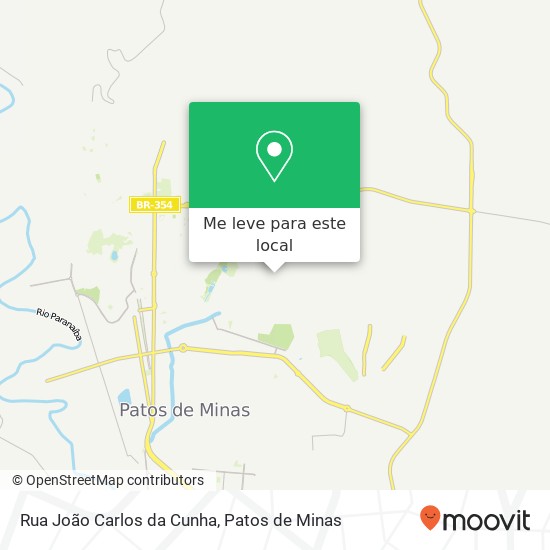 Rua João Carlos da Cunha mapa
