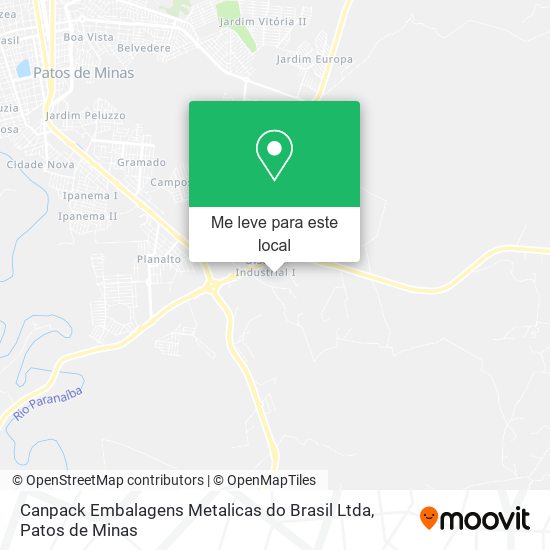 Canpack Embalagens Metalicas do Brasil Ltda mapa