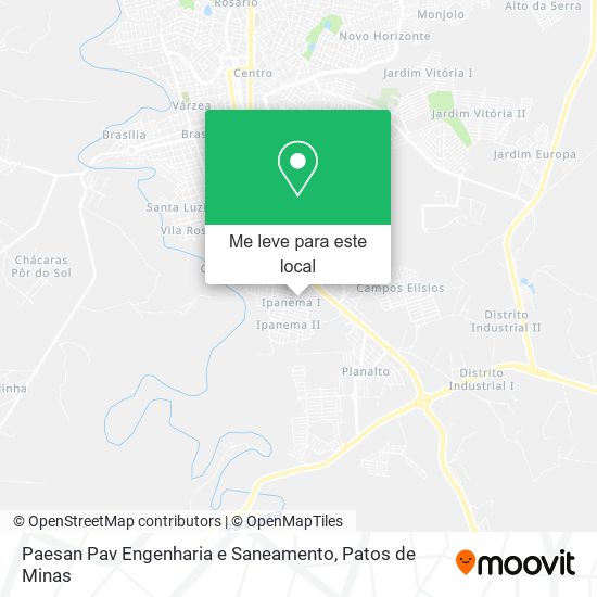 Paesan Pav Engenharia e Saneamento mapa