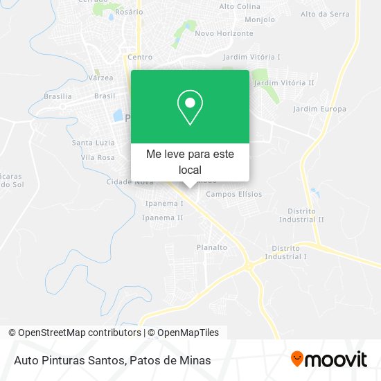 Auto Pinturas Santos mapa