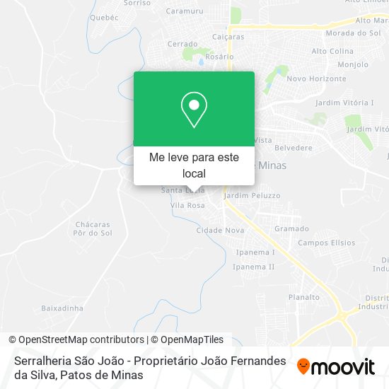 Serralheria São João - Proprietário João Fernandes da Silva mapa