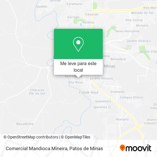 Comercial Mandioca Mineira mapa