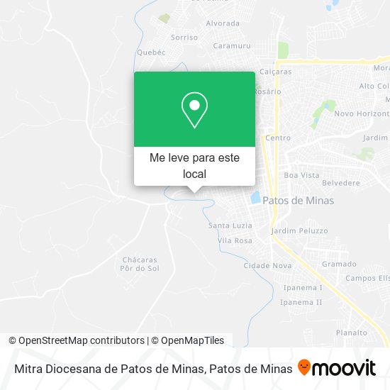 Mitra Diocesana de Patos de Minas mapa