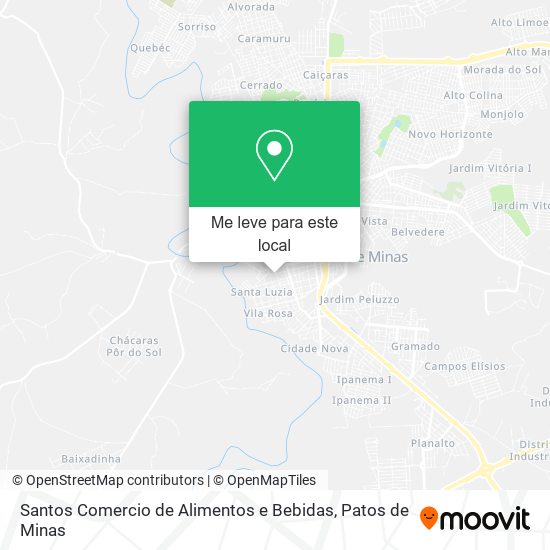 Santos Comercio de Alimentos e Bebidas mapa