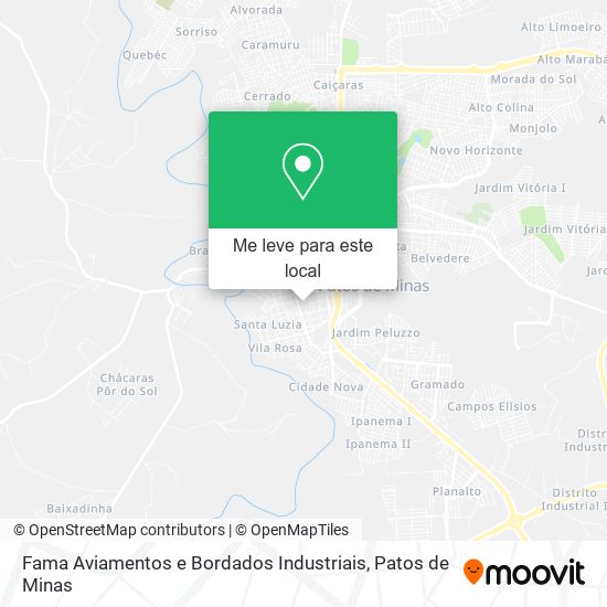 Fama Aviamentos e Bordados Industriais mapa