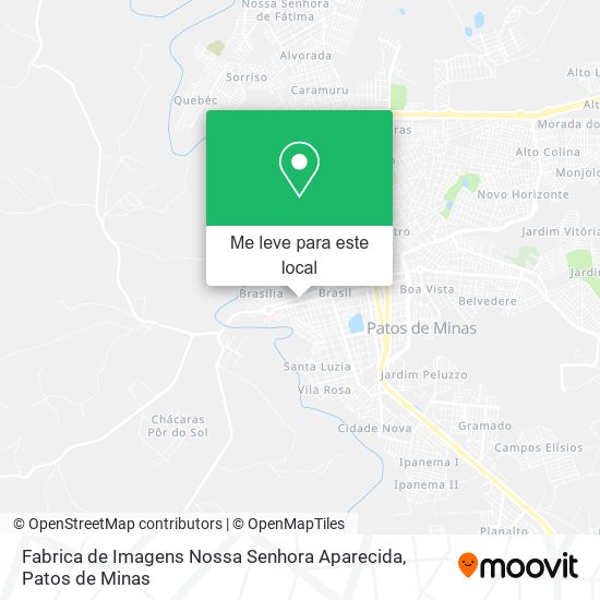 Fabrica de Imagens Nossa Senhora Aparecida mapa