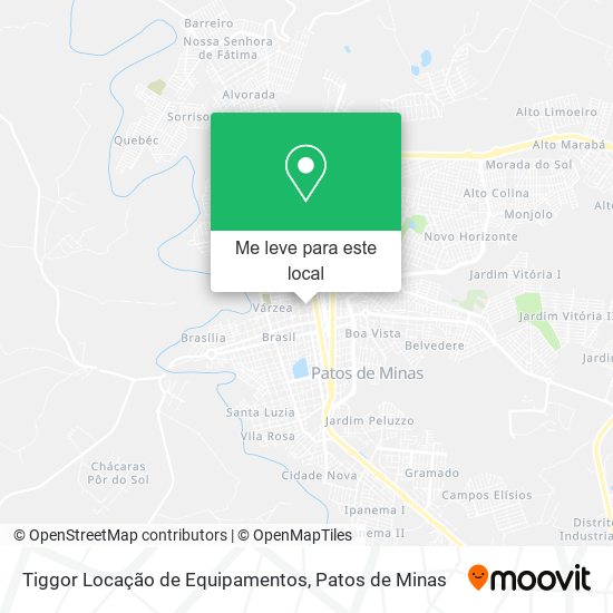 Tiggor Locação de Equipamentos mapa