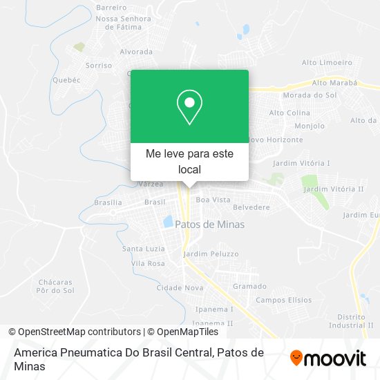 America Pneumatica Do Brasil Central mapa