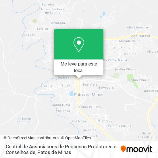 Central de Associacoes de Pequenos Produtores e Conselhos de mapa