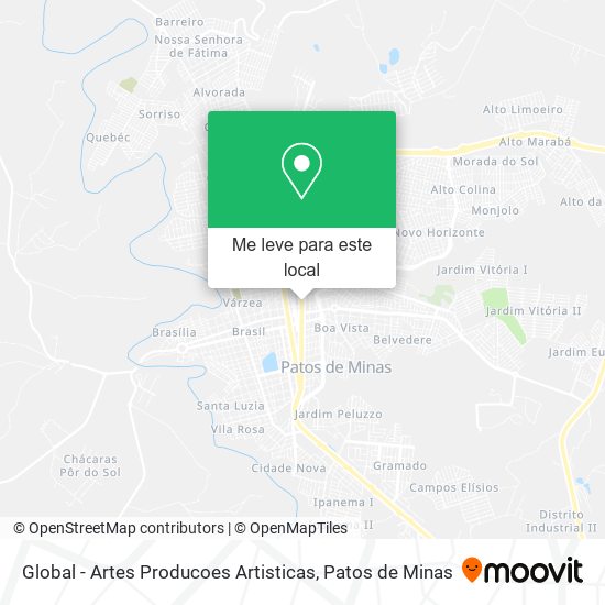 Global - Artes Producoes Artisticas mapa
