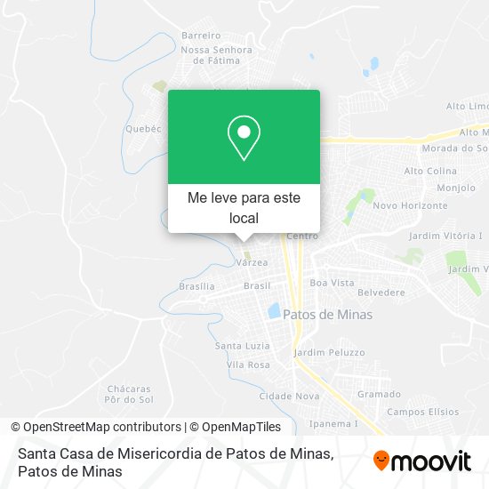 Santa Casa de Misericordia de Patos de Minas mapa