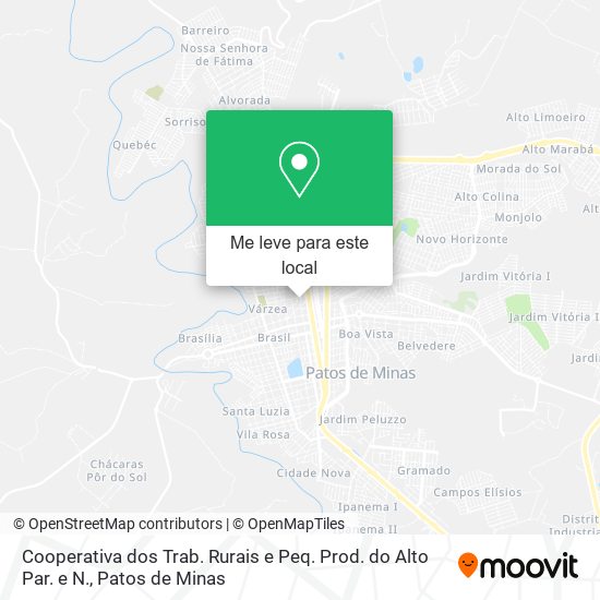 Cooperativa dos Trab. Rurais e Peq. Prod. do Alto Par. e N. mapa