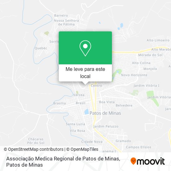 Associação Medica Regional de Patos de Minas mapa