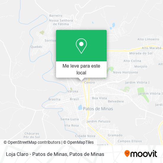 Loja Claro - Patos de Minas mapa