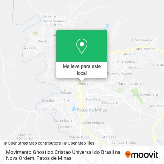 Movimento Gnostico Cristao Universal do Brasil na Nova Ordem mapa