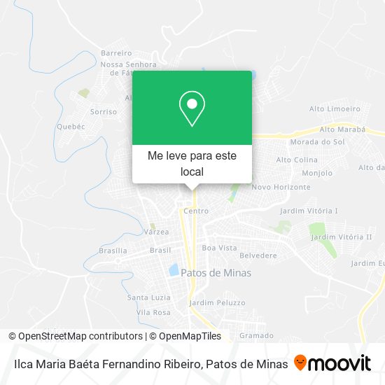 Ilca Maria Baéta Fernandino Ribeiro mapa
