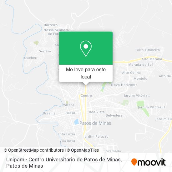 Unipam - Centro Universitário de Patos de Minas mapa