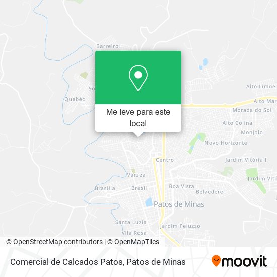 Comercial de Calcados Patos mapa