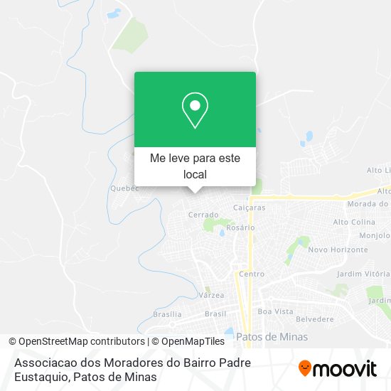 Associacao dos Moradores do Bairro Padre Eustaquio mapa