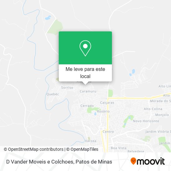 D Vander Moveis e Colchoes mapa